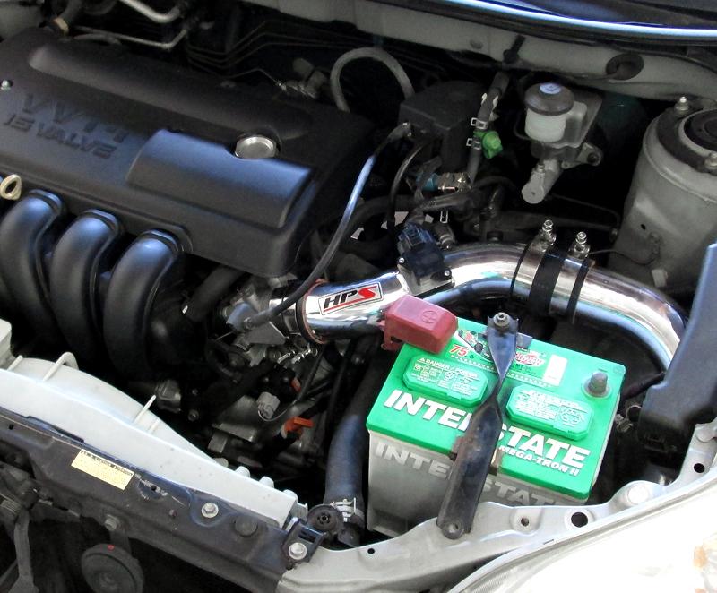 HPS Cold Air Intake Kit 2003-2004 Pontiac Vibe 1.8L, Converts to Shortram, Polish