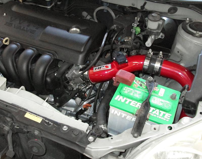 HPS Cold Air Intake Kit 2003-2004 Pontiac Vibe 1.8L, Converts to Shortram, Red