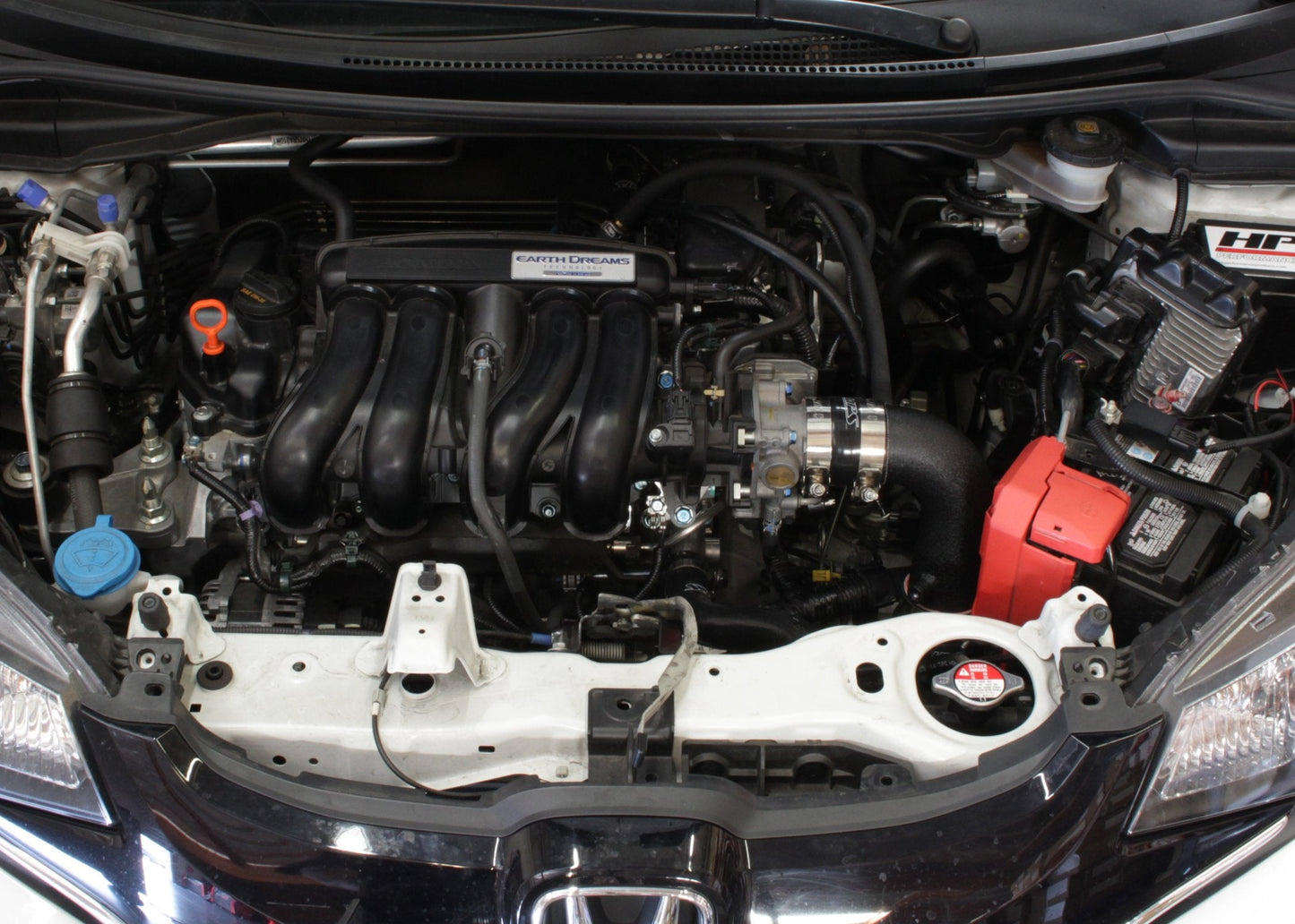HPS Cold Air Intake Kit 2015-2018 Honda Fit 1.5L Manual Trans., Converts to Shortram, Black