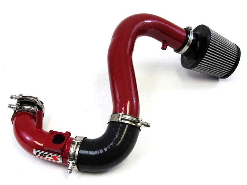 HPS Cold Air Intake Kit 2007-2013 Mazda Mazdaspeed 3 2.3L Turbo, Converts to Shortram, Red