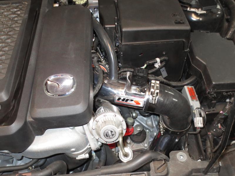 HPS Cold Air Intake Kit 2007-2013 Mazda Mazdaspeed 3 2.3L Turbo, Converts to Shortram, Red