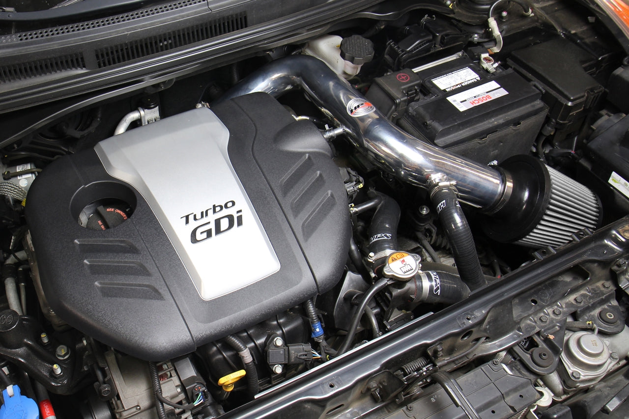 HPS Performance Products Cold Air Intake Kit 2013-2017 Hyundai Veloster 1.6L Turbo, Converts to Shortram, Red