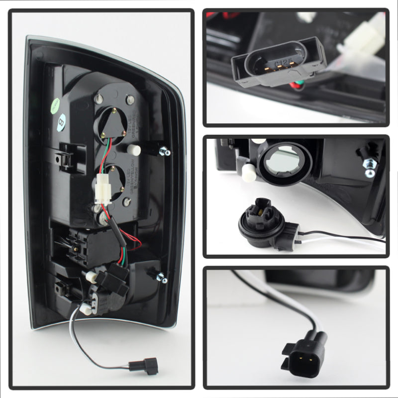 FR SPORT Spyder Dodge Ram 07-08 1500/Ram 07-09 2500/3500 LED Tail Lights Black Smoke...