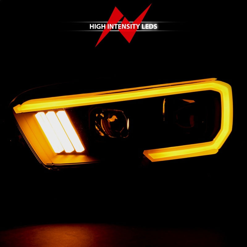 Anzo Toyota Tacoma '16-18 Projector Plank Style Switchback H.L Black Amber