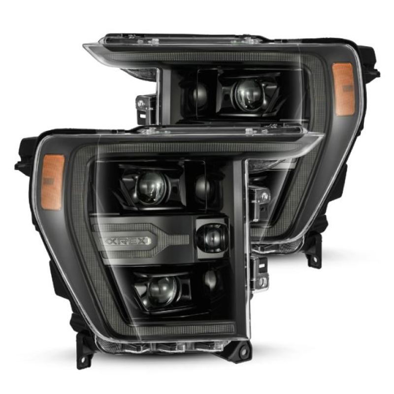 FR SPORT AlphaRex 21-22 Ford F150 Luxx-Series Projector Headlights Alpha-Black w/Activ Light/Seq...