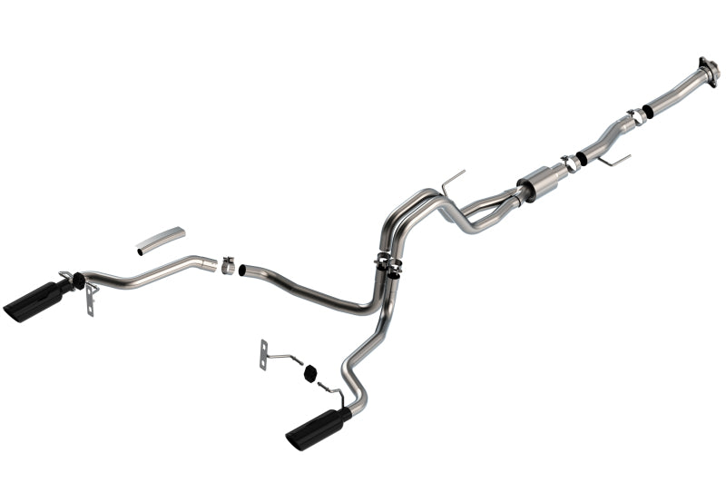 FR SPORT Borla F-150 2021 5.0L 2dr RC SB (122.8 WB) XL/XLT 3/2.25 SRE Cat-Back ATAK Black Chrome...