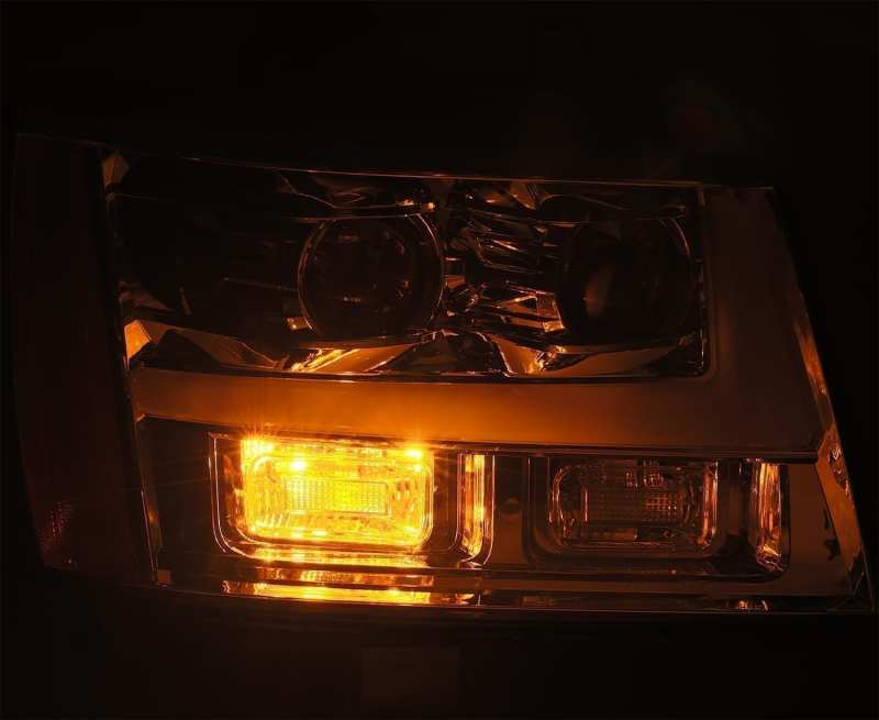 AlphaRex 07-14 Chevrolet Tahoe/Suburban LUXX Series LED Projector headlights Chrome w/DRL/Sequential 880296 *Discontinued