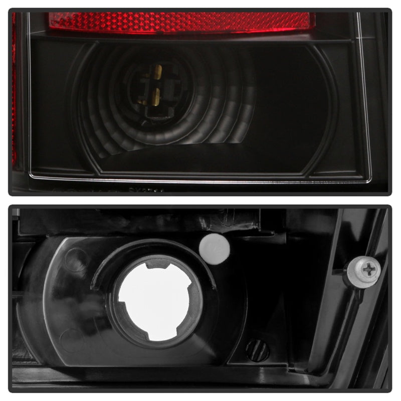 FR SPORT Spyder 07-10 Jeep Grand Cherokee Light Bar LED Tail Lights - Black ALT-YD-JGC07V2-LB-BK...