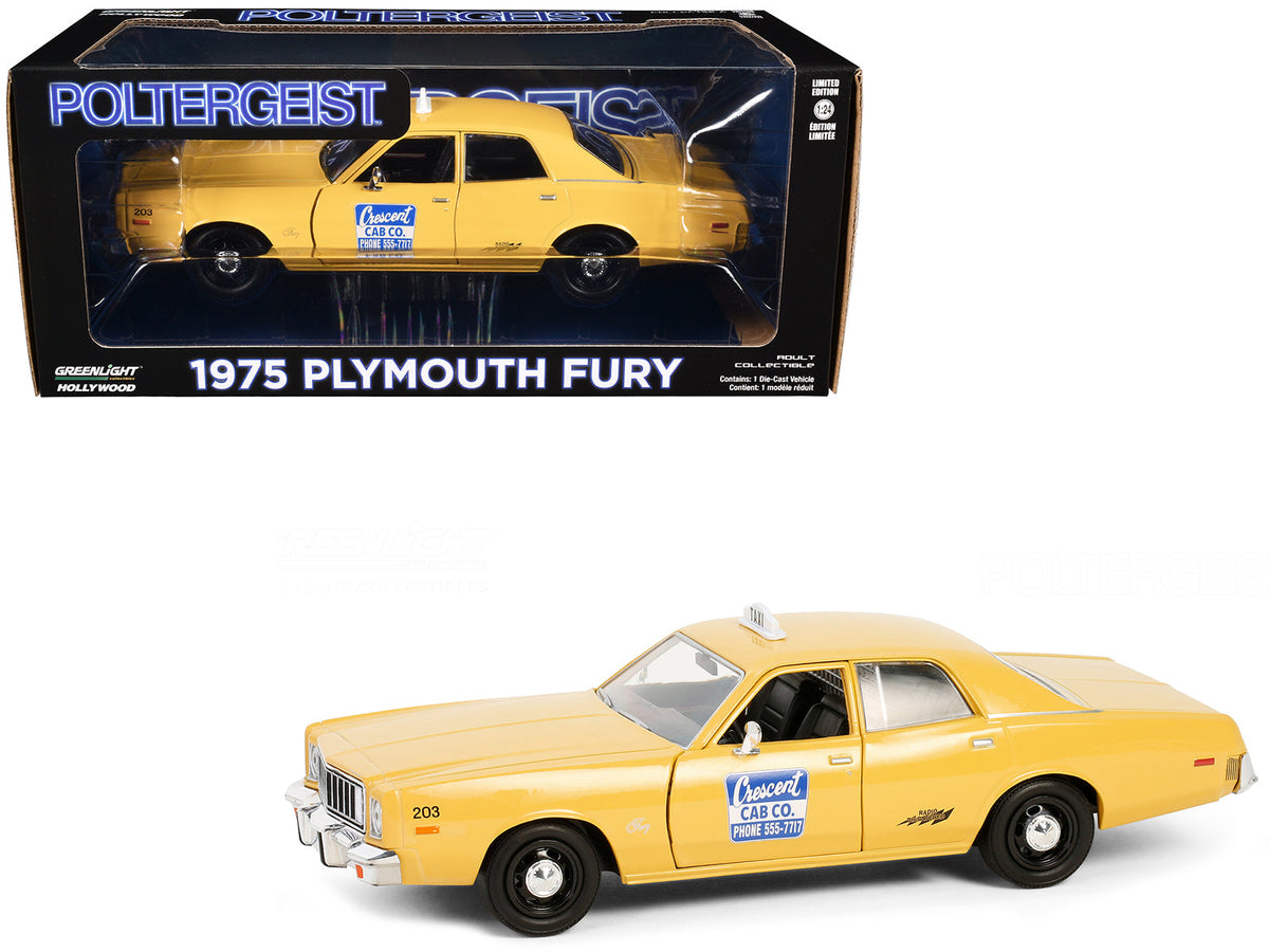 Rapid Vehicles 1975 Plymouth Fury Taxi "Crescent Cab Co." Yellow "Poltergeist" (1982) Movie...