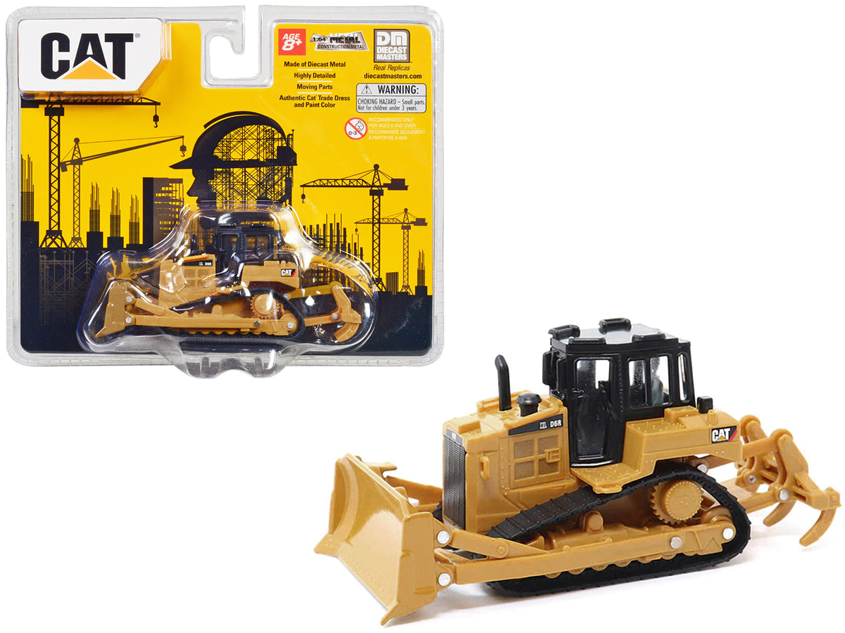 Rapid Vehicles CAT Caterpillar D6R Track-Type Tractor Yellow and Black 1/64 Diecast Model by...