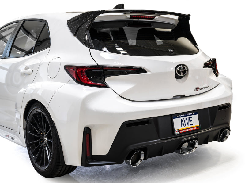 AWE Tuning AWE 23-24 Toyota GR Corolla Track Edition Catback Exhaust - Chrome Silver Tips 3020-52472