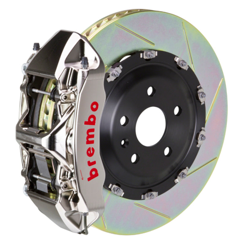 Brembo 15-19 Golf R Front GTR BBK 6 Piston Billet 380x34 2pc Rotor Slotted Type1 - Nickel 1N2.9055AR
