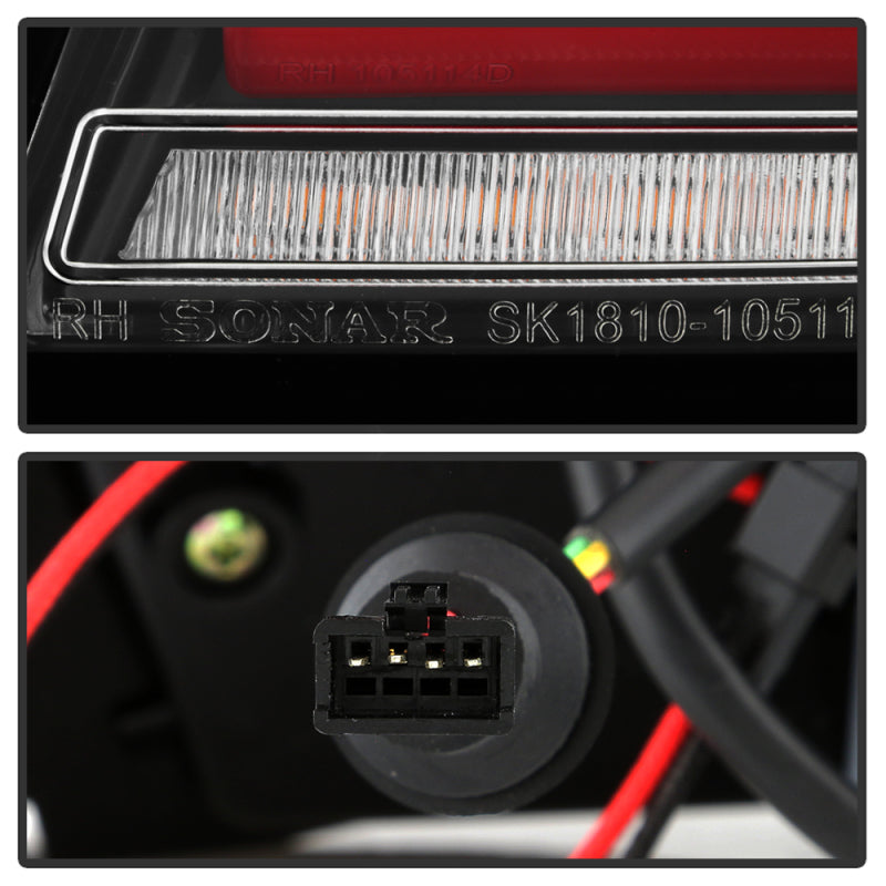 FR SPORT SPYDER 11-17 BMW 5 Series F10 F18 M5  Sequential Turn Signal LED Tail Light - BK...
