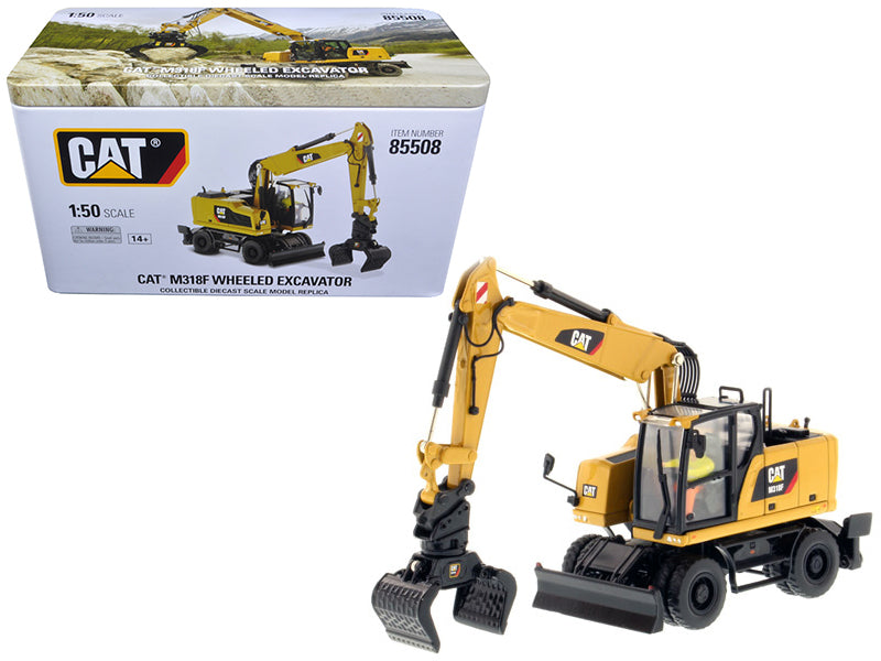 Rapid Vehicles CAT Caterpillar M318F Wheeled Excavator with Operator "High Line Series" 1/50...