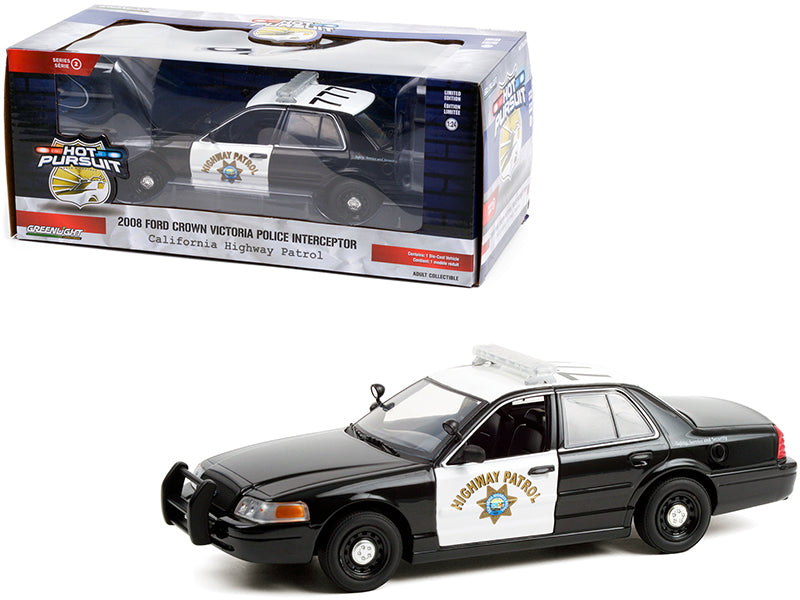 Rapid Vehicles 2008 Ford Crown Victoria Police Interceptor Black and White CHP "California...