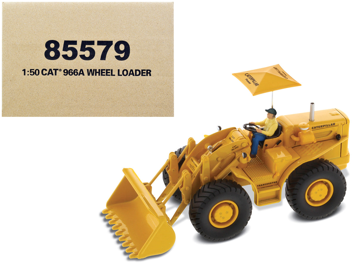 Rapid Vehicles CAT Caterpillar 966A Wheel Loader Yellow with Operator "Vintage Series" 1/50...