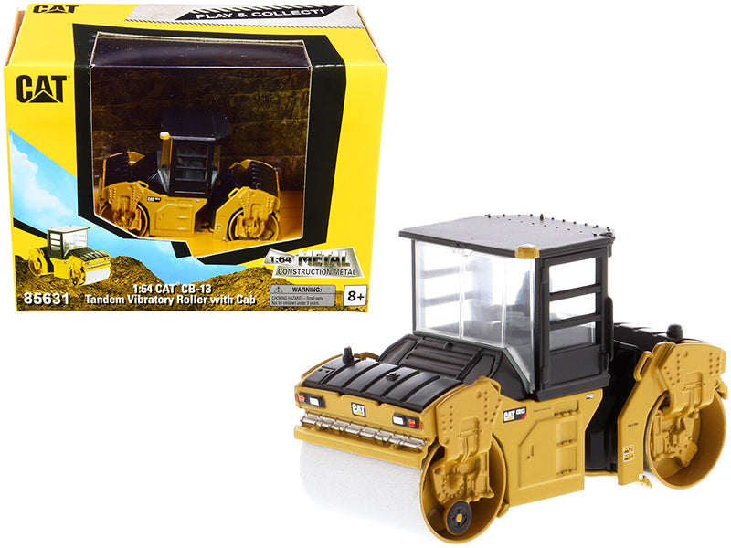 Rapid Vehicles CAT Caterpillar CB-13 Tandem Vibratory Roller with Cab "Play & Collect!" Series...