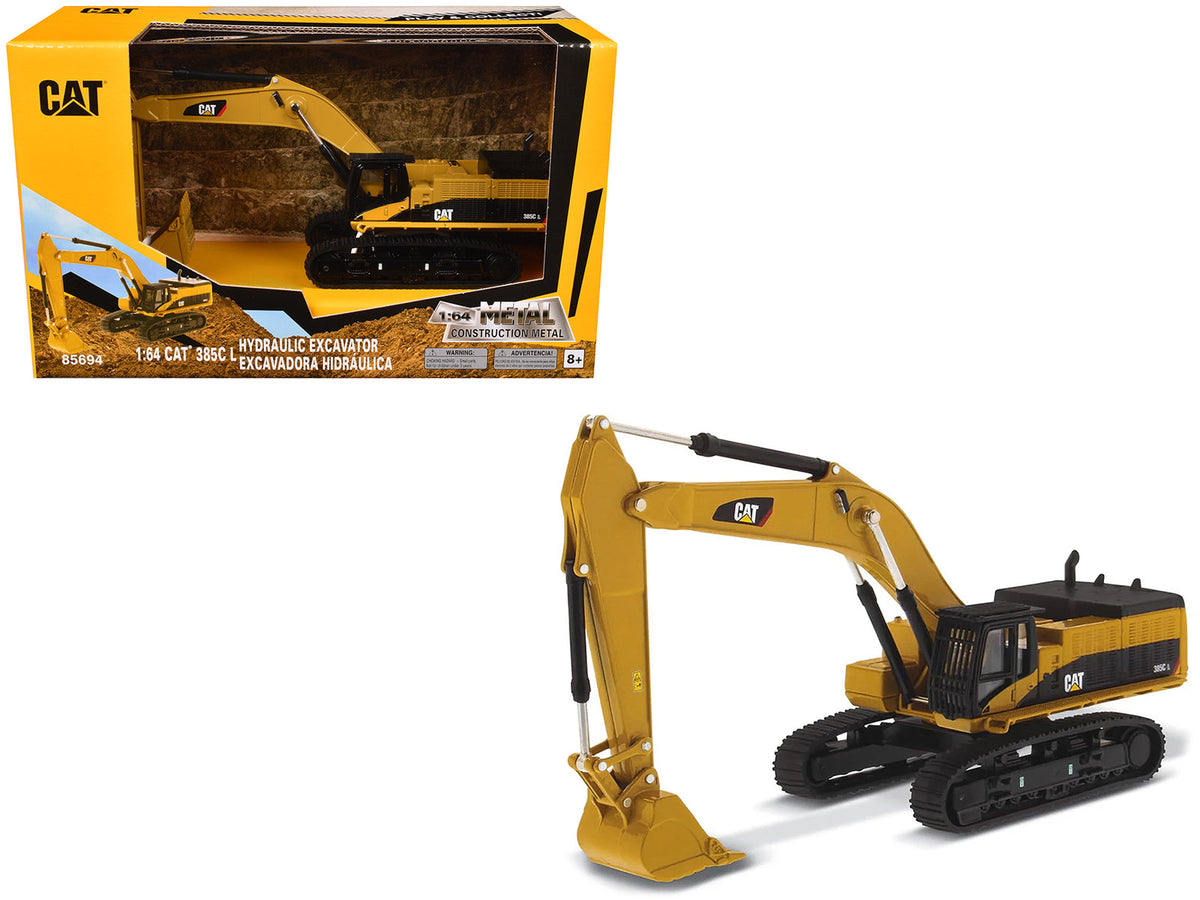 Rapid Vehicles CAT Caterpillar 385C L Hydraulic Excavator Yellow "Play & Collect!" Series 1/64...