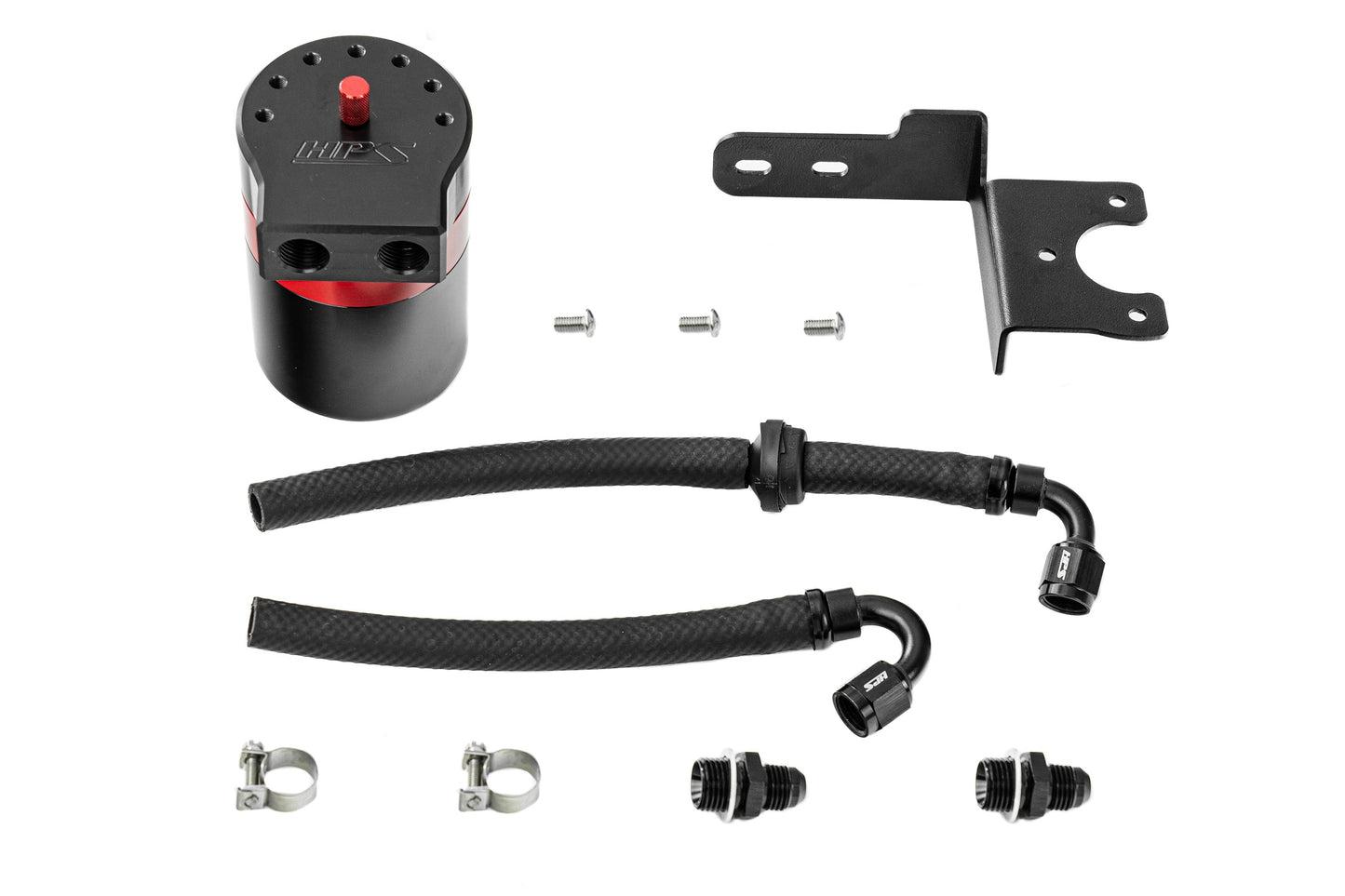 HPS Performance Aluminum Oil Catch Can Kit Honda 2017-2024 Civic Type R 2.0L Turbo 860-002