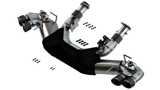 FR SPORT Borla 2020 Chevrolet Corvette C8 6.2L S-Type Exhaust System Dual Round Angle Cut Carbon...