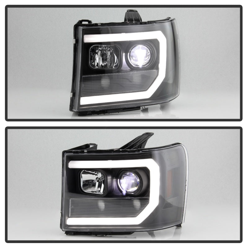 FR SPORT Spyder GMC Sierra 1500/2500/3500 07-13 Denali 08-13 LED Headlights Blk...