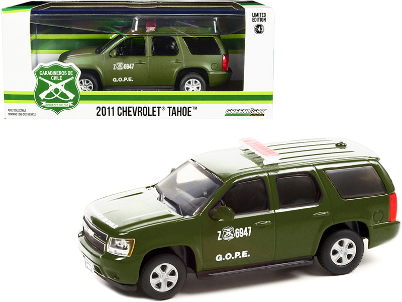 Rapid Vehicles 2011 Chevrolet Tahoe Police Car Matt Green "Carabineros de Chile" G.O.P.E. "Grupo...