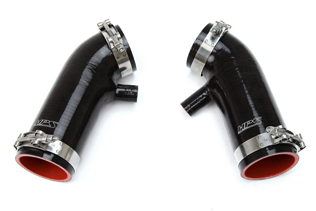 HPS Black Reinforced Silicone Post MAF Air Intake Hose Kit Infiniti 08-14 G37 3.7L