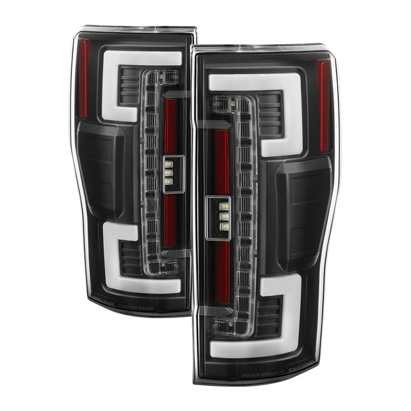 Spyder 17-18 Ford F-250 SD (w/Blind Spot Sensor) LED Tail Lights - Blk (ALT-YD-FS17BS-LED-BK) 5085610