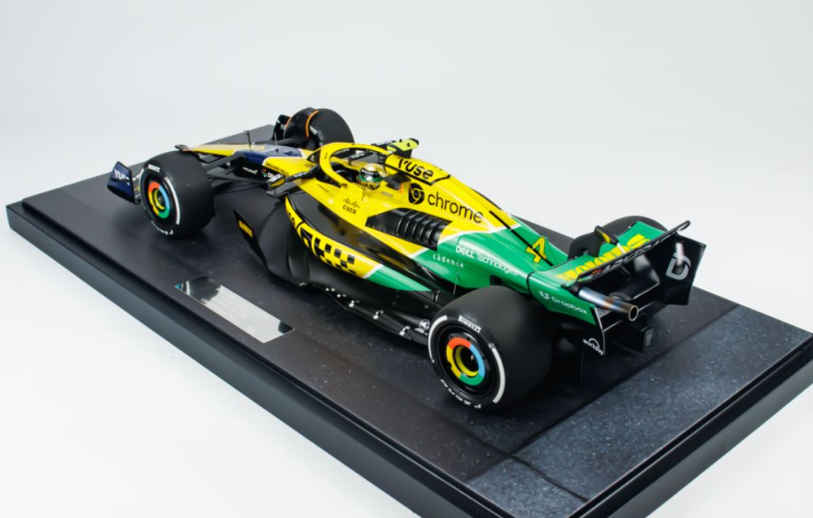 Minichamps Mclaren F1 Team MCL38 #4 Yellow L. Norris Monaco GP 2024 1:12