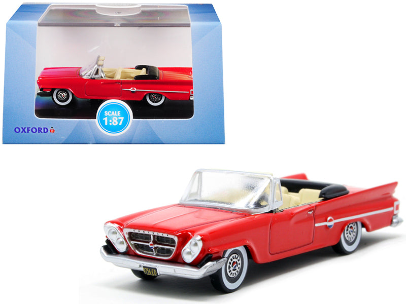 Rapid Vehicles 1961 Chrysler 300 Convertible Mardi Gras Red 1/87 (HO) Scale Diecast Model Car by...