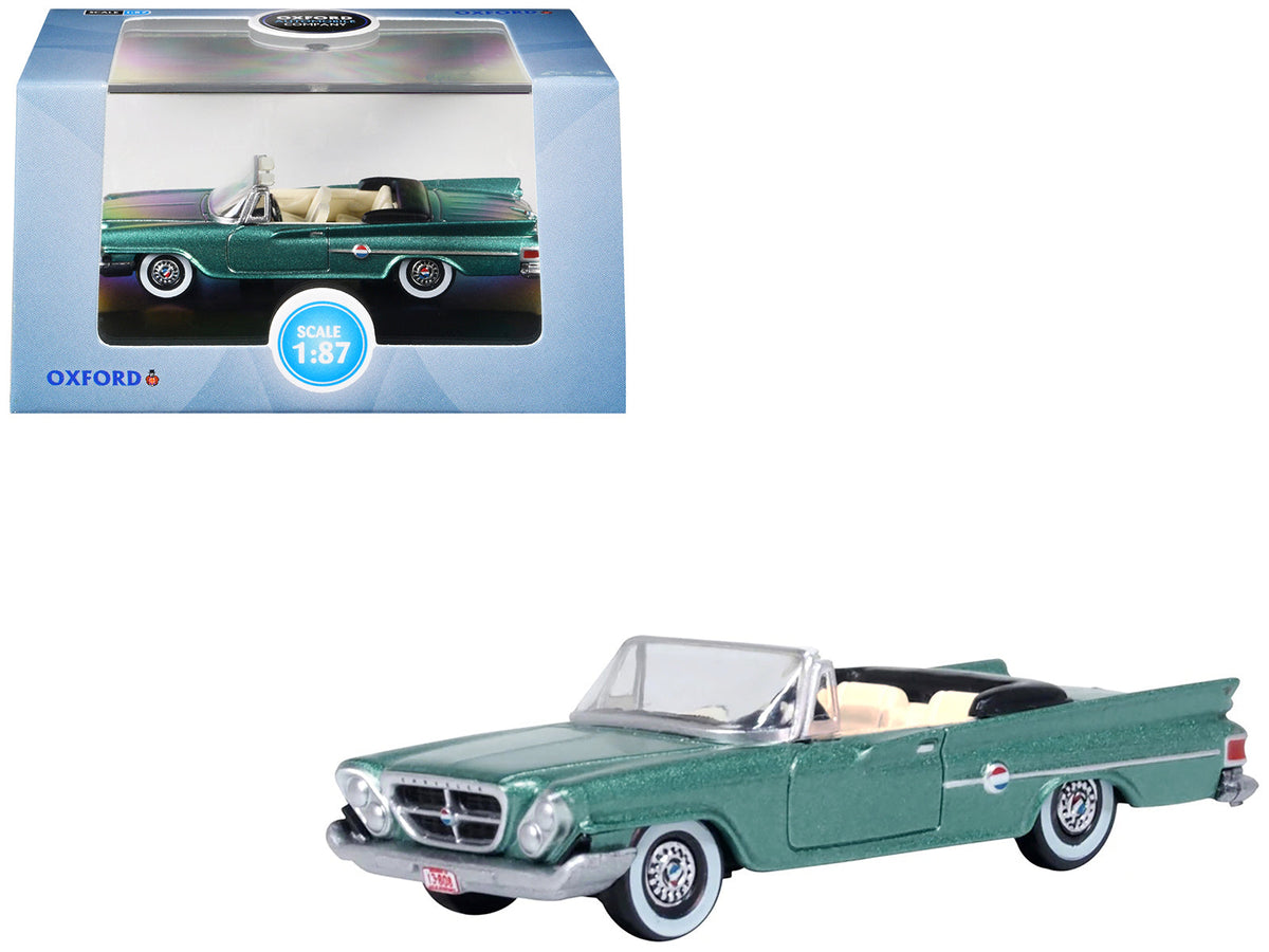 Rapid Vehicles 1961 Chrysler 300 Convertible Pinewood Green Metallic 1/87 (HO) Scale Diecast...