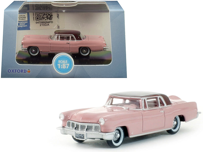 Rapid Vehicles 1956 Lincoln Continental Mark II Pink with Dubonnet Red Top 1/87 (HO) Scale...