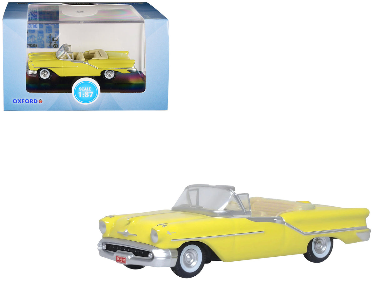 Rapid Vehicles 1957 Oldsmobile 88 Convertible Coronado Yellow 1/87 (HO) Scale Diecast Model Car...