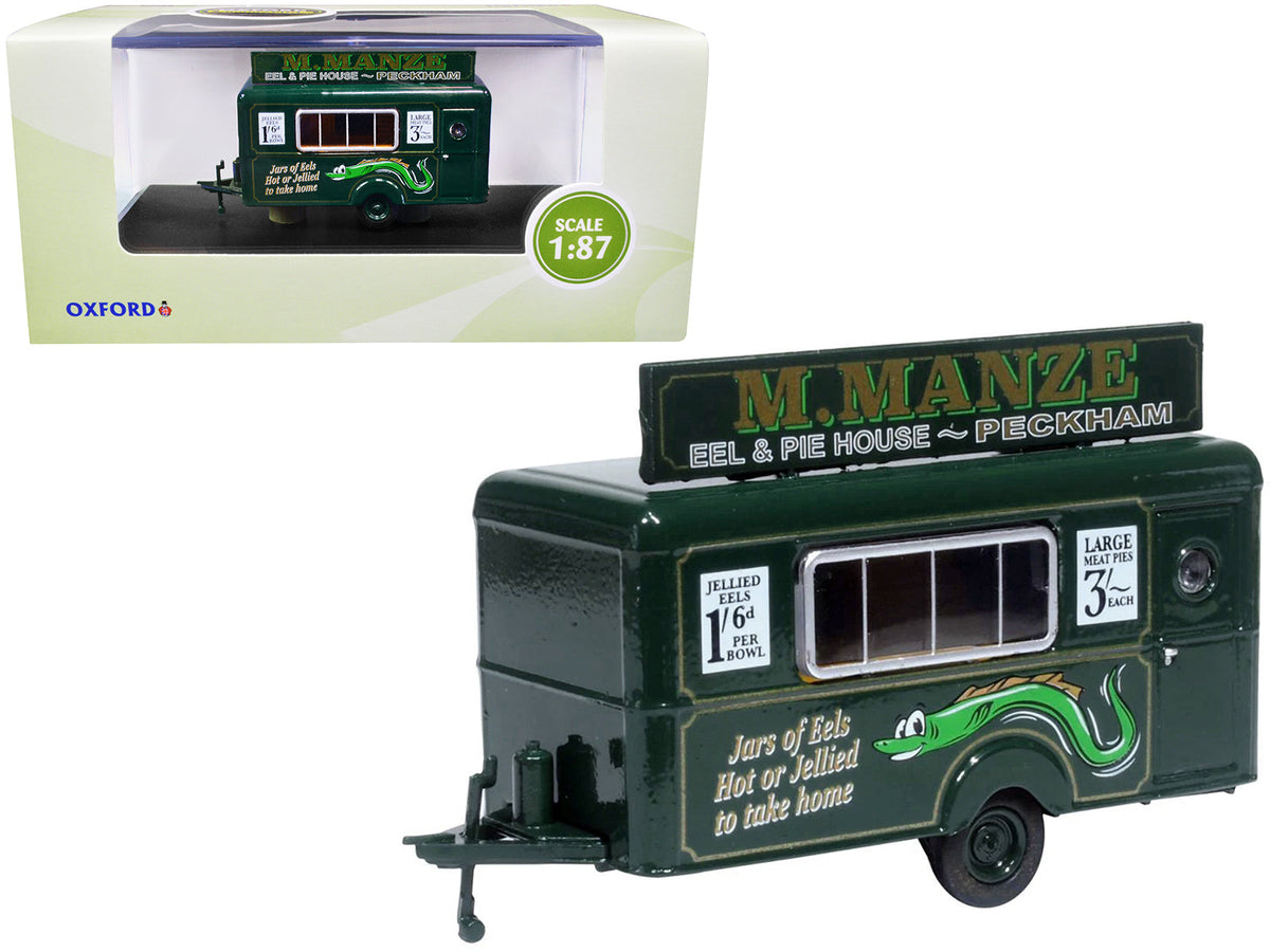 Rapid Vehicles Mobile Food Trailer "M. Manze Eel and Pie House - Peckham" 1/87 (HO) Scale Diecast...