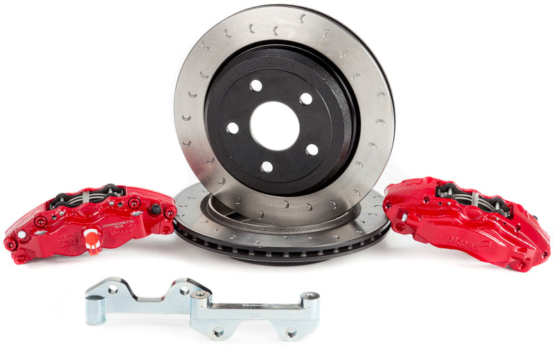 FR SPORT Alcon 2007+ Jeep JK-JL 330x22mm Rotors 4-Piston Red Calipers Rear Brake Kit (Includes...