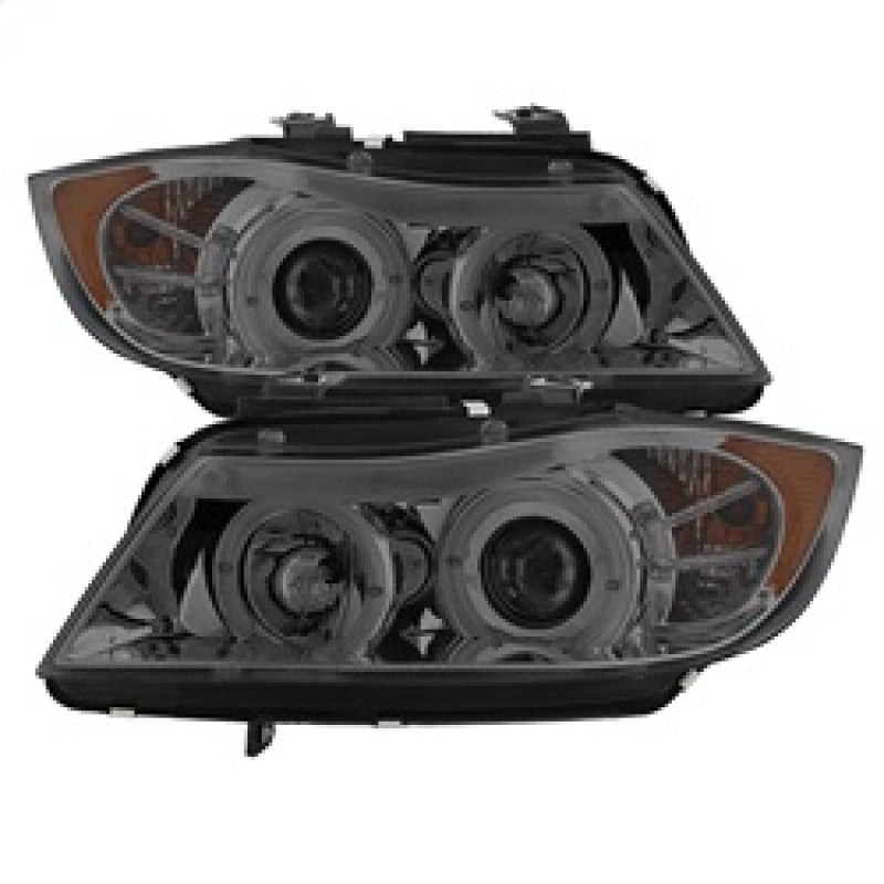FR SPORT Spyder BMW E90 3-Series 06-08 Projector LED Halo Amber Reflctr Rplc Bulb Smke...