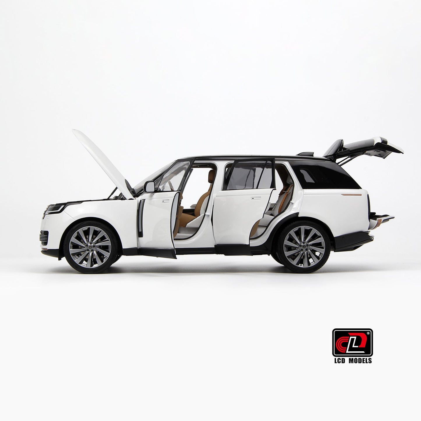 LCD 2022 Land Rover Range Rover SV Serenity White w/ Black Roof 1:18