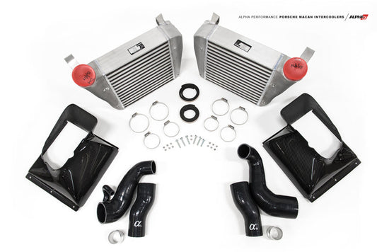 FR SPORT AMS Performance Porsche Macan 3.0L/3.6L Alpha Intercooler Kit w/Carbon Fiber Shrouds...
