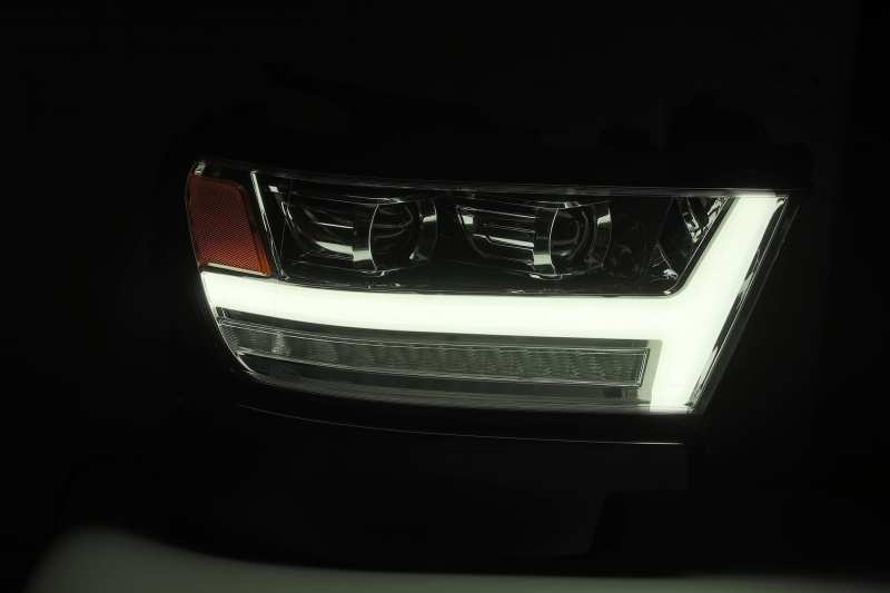 FR SPORT AlphaRex 19-20 Dodge Ram 1500 LUXX LED Proj Headlights Plank Chrome w/Activ Light/Seq...