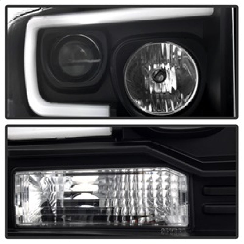FR SPORT Spyder Ford F250/350/450 05-07 Projector Headlights - Light Bar DRL LED - Black...