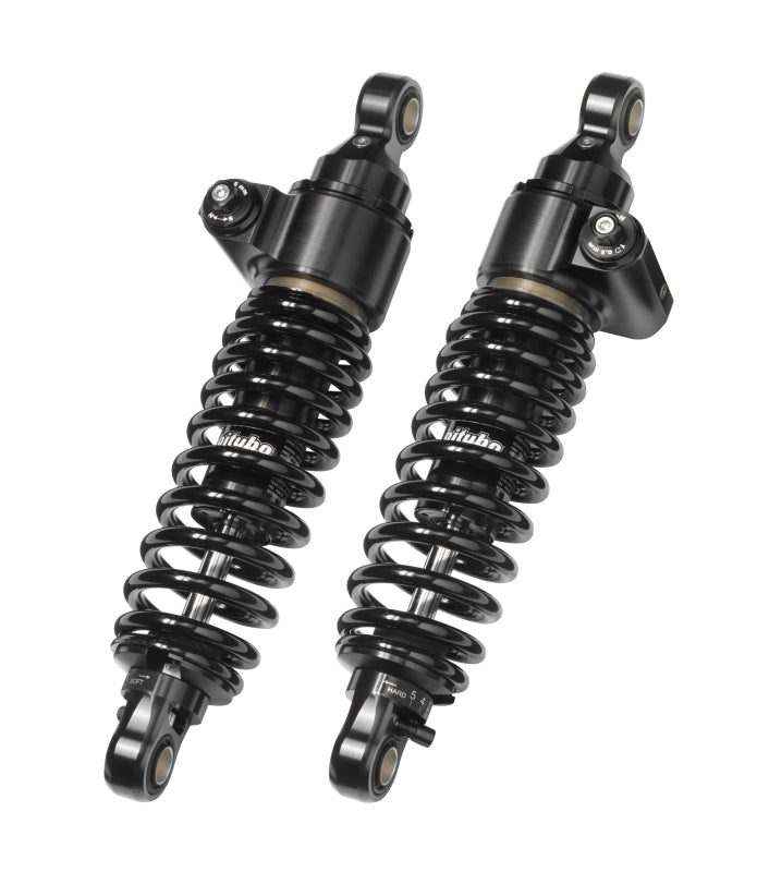 Bitubo Suspension Bitubo WME2 Twinshocks Adjustable: Hydraulic Spring Preload, Rebound, Length 306mm, Dark Edition HD034WME22V2