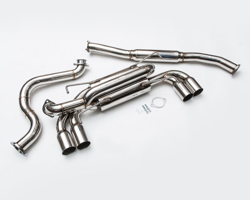 FR SPORT Agency Power AP Subaru 08+ STi/11+ WRX Stainless Steel Polished Tip C/B Exhaust (FITS...