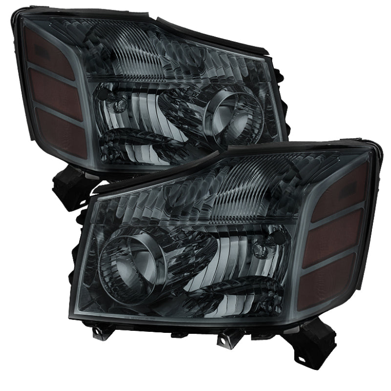 FR SPORT SPYDER Xtune Nissan Titan 04-14 OEM Amber Head Lights Set Smoked HD-JH-NTI04-AM-SM 5077394