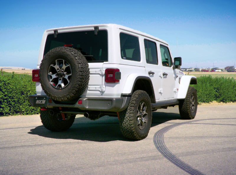 Borla 18-19 Jeep Wrangler JL/JLU 2.0L 4Cyl 2DR/4DR Touring Axle Back Exhaust w/ 3.5in Tips - Black 11962CB
