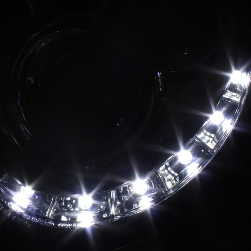 FR SPORT Spyder Mercedes Benz CLK 03-09 Projector Halogen Model- LED Halo DRL Chrm...