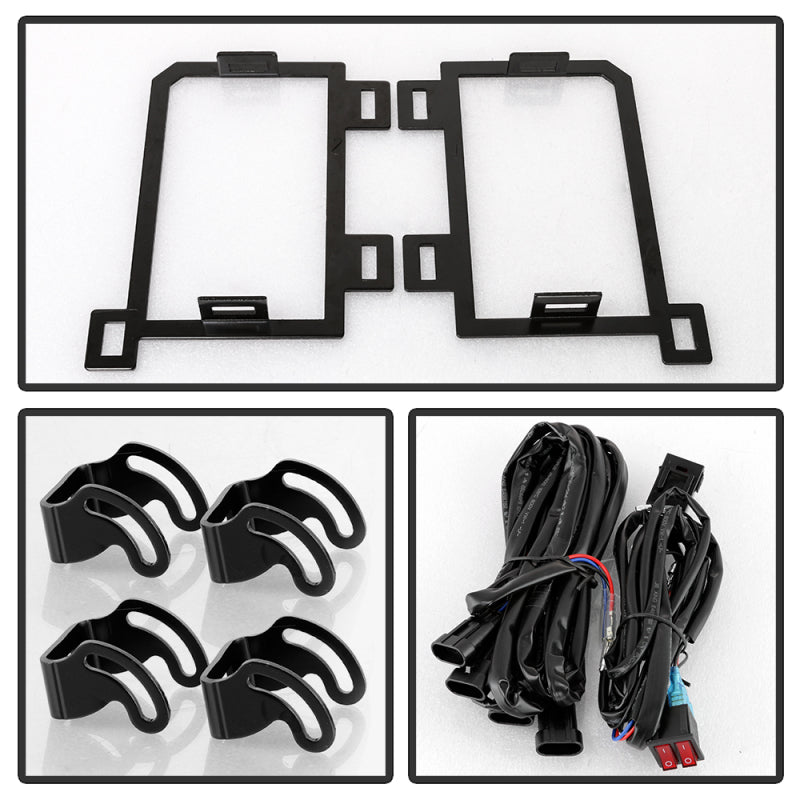 Spyder Dodge Ram 2013-2018 1500 Only Full LED Fog Lights W/Bracket and Universial Switch- Clear 9045424