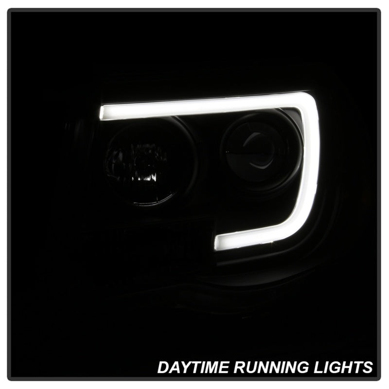 FR SPORT Spyder 05-11 Toyota Tacoma Ver 2 Proj Headlights - Light Bar DRL - Black Smoke...