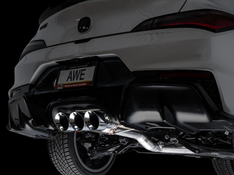 AWE Tuning 2024 Acura Integra Type S DE5 FWD Track Edition Exhaust w/ Triple Chrome Silver Tips 3020-52335