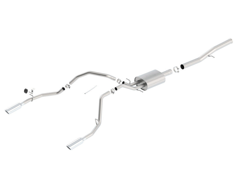 FR SPORT Borla 14 Silv/Sierra 1500 EC Std/CC Short 143.5in WB ATAK Single Split Rear Exit...