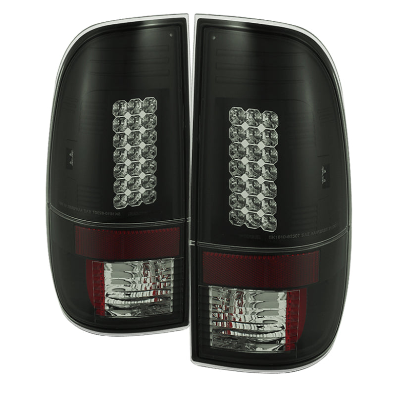 FR SPORT Spyder Ford F150 side 97-03/F250 Super Duty 99-07 LED Tail Lights Blk Smke...